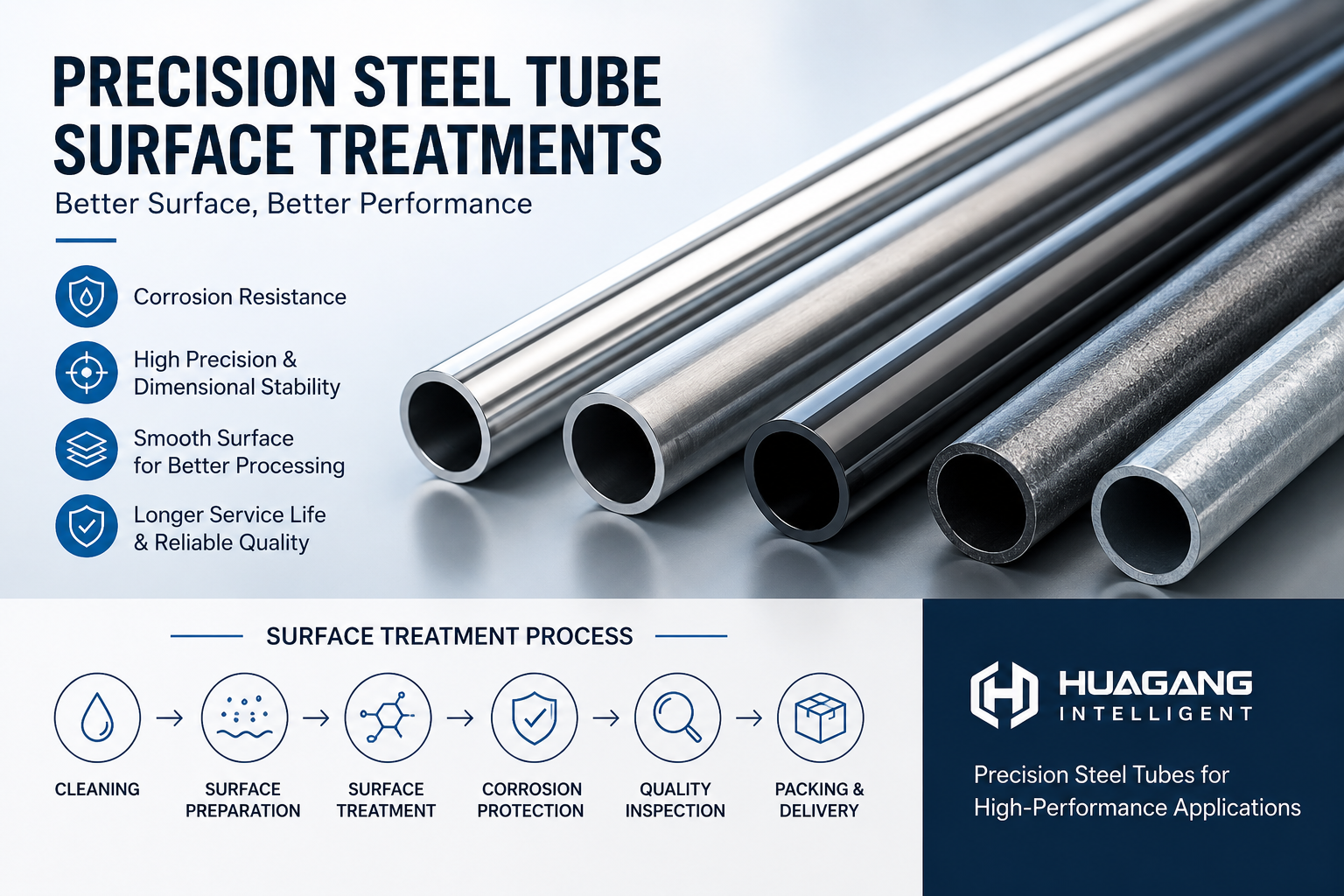 Precision Steel Tube Surface Treatments: En komplett veiledning for OEM-kjøpere