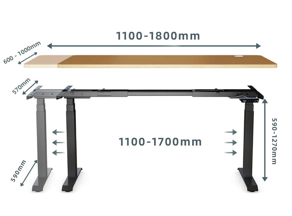 Retractable Lift Desk Stand